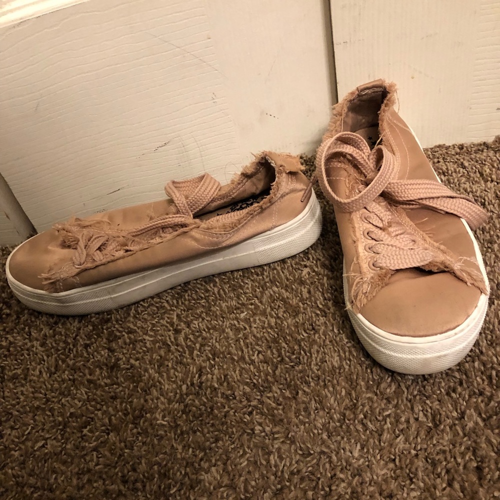 Pink Satin Sneakers